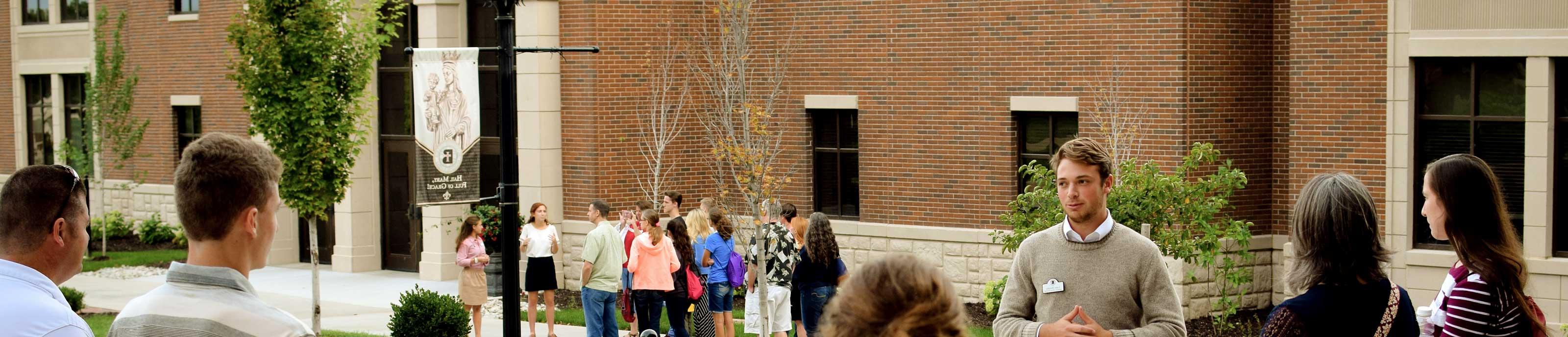 Prospective Students being given a tour of Benedictine College